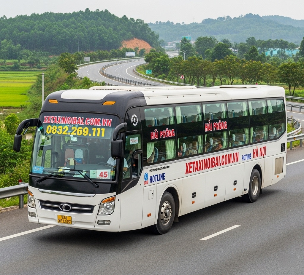 Xe Hai Phong Hà Nội xe 45 chỗ. Top các nhà xe uy tín Hải phòng hà nội